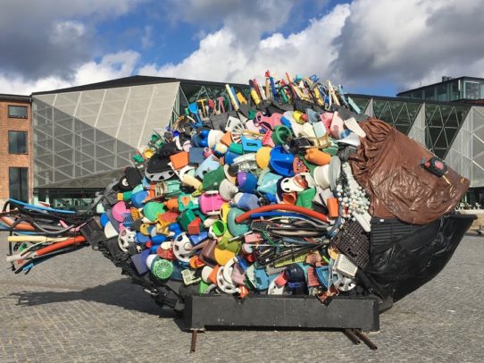 IMG_6990 Skulptur: Ein Fisch aus Plastik